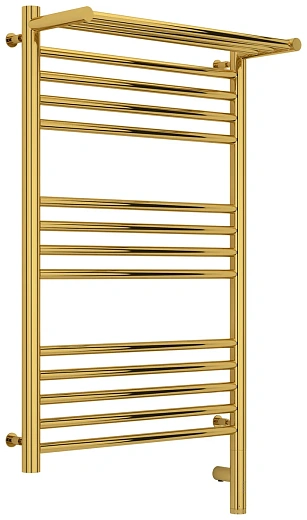 Полотенцесушитель электрический Сунержа Богема 3.0 800 x 500 с полкой, ширина 53.2 см, высота 92.4 см, золото, L/R