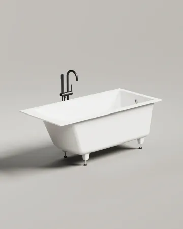 Ванна Salini Cascata 105011MF, 150 х 70 см, из искусственного камня S-Sense, цвет белый матовый, покраска по RAL полностью