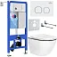Комплект инсталляции с унитазом 6 в 1 Roxen StounFix Dual Fresh 964671 (состоит из: 710200, Santi 410280W, 530110-01B)