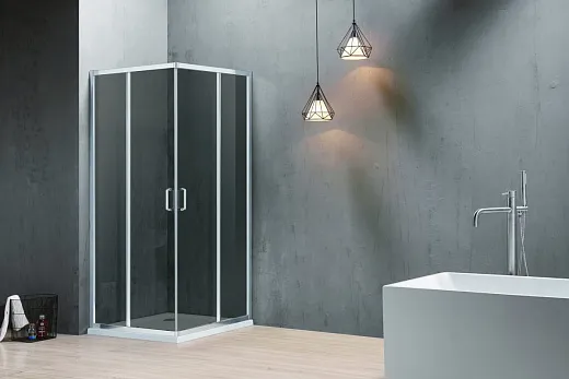 Душевой уголок Adema Glass Line Vierkant 80 тонированное стекло
