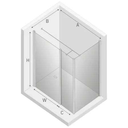 Душевой уголок New Trendy NEW SOLEO 110x80x195 (var 8)
