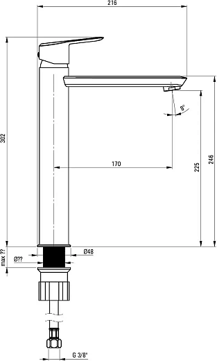 Смеситель для умывальника Deante Arnika Gold Br BQA_R20N