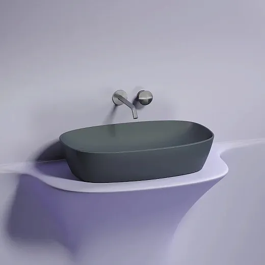 Умывальник Ceramicanova Element CN6049MDH 60см сантехфарфор темный антрацит, CN6049MDH
