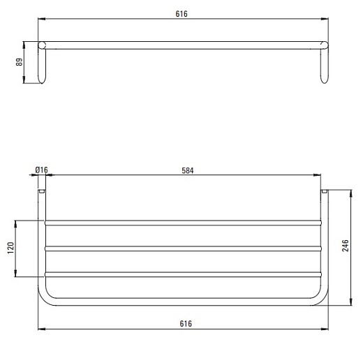 Держатель настенный Deante SILIA TITANIUM ADI_D531 титан