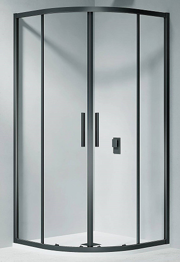 Душевой уголок Good Door Cofe R-90-C-B , 90 х 90 х 190 см, стекло прозрачное, профиль черный, КФ00002