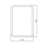 Зеркало Raval Призма  50х70 сенсор Гор/верт, Prz.02.500x700/W/RL