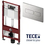 Комплект TECEprofil kit для установки подвесного унитаза 9.300.434 (9300302 + 9240434) кнопка сталь нержавеющая