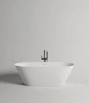 Ванна Salini Mona 102911GF, 180 х 81 см, из искусственного камня S-Sense, цвет белый глянцевый, покраска по RAL полностью