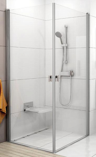 Душевой уголок Ravak Chrome CRV1+CRV1 100x100 стекло блестящий+Transparent