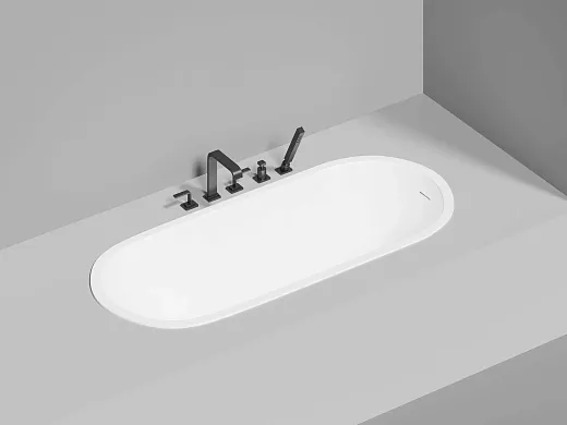 Ванна Salini Ornella Kit 102413MF, 170 х 70 см, из искусственного камня S-Sense, цвет белый матовый, покраска по RAL полностью