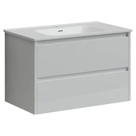 Тумба под раковину Sancos Libra LB80W 80, подвесная, белый глянец