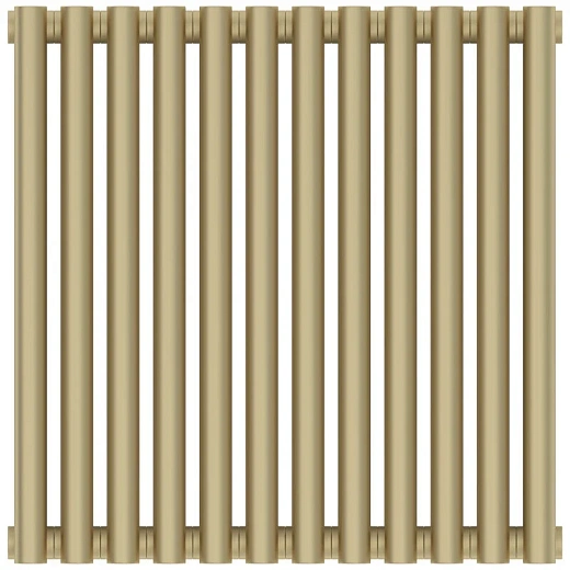 Радиатор отопления Сунержа Эстет-00, ширина 54 см, высота 50 см, 12 секций, боковое подключение, цвет матовая шампань, 022-0332-5012