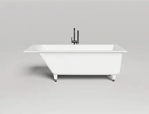 Ванна Salini Cascata Kit 104313GF, 170 х 75 см, из искусственного камня S-Sense, цвет белый, покраска по RAL полностью