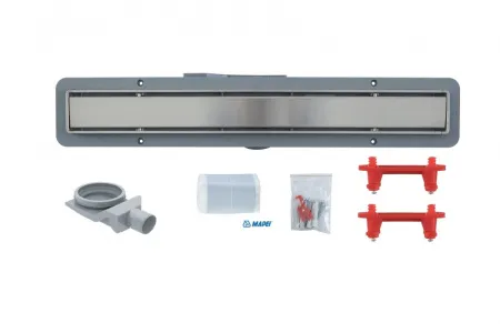 Душевой лоток 2в1 Pestan Confluo Primo Compact Line 450 хром/серый 13704170