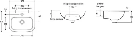 Умывальник Ideal Standard CONTOUR 37см, S212201