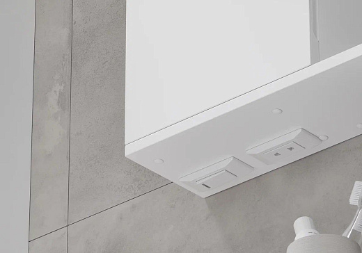 Шкаф с зеркалом Volna Lake 80 белый левый