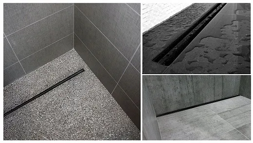 Душевой лоток REA PRO SLIM BLACK 90 см