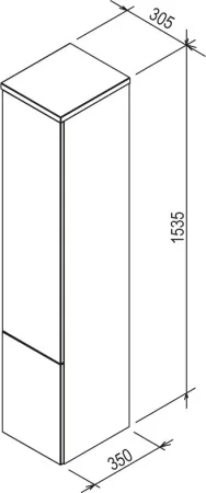 Шкаф-пенал Ravak SB 350 ROSA II 41x35x180,белый