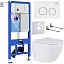 Комплект инсталляции с унитазом 6 в 1 Roxen StounFix Dual Fresh 533395 (состоит из: 710200, Santi 410280W, 530185-01)
