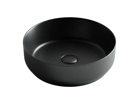 Раковина Ceramicanova Element CN6022MB, 39 x 39 x 12 см, накладная, круглая, без перелива, сантехфарфор