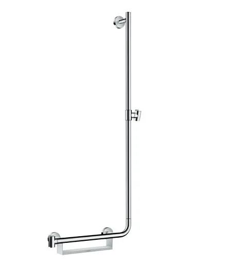 Штанга для душа Hansgrohe Unica Comfort 110 см, 26404400, левосторонняя, белый/хром