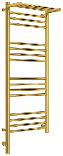 Полотенцесушитель электрический Сунержа Богема 3.0 1000 x 400 с полкой, ширина 43.2 см, высота 112.4 см, золото, L/R