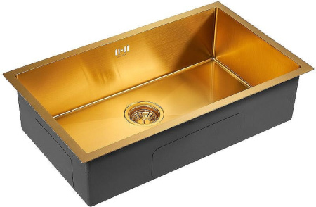 Кухонная мойка Paulmark Next 74 Uni PM217444-BG брашированное золото