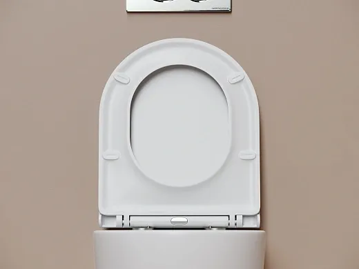 Подвесной унитаз Ceramicanova Тренд (Vogue) безободковый, с сиденьем с микролифтом из дюропласта, смыв Торнадо, белый, CN4008TMW