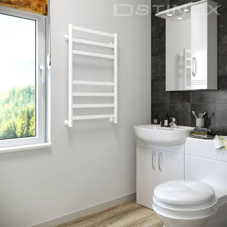 Полотенцесушитель водяной Stinox Maxima 500x800 1 дюйм белый матовый