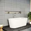 Ванна акриловая VitrA Geo 170 x 80.5 см отдельностоящая+ножки+скрытый сифон, прямоугольная, белая, 65370006000