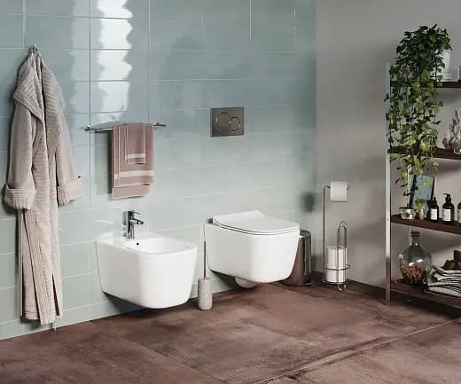 Биде Ceramicanova New Day CN3006 35 x 51 x 32 см подвесное, сантехфарфор