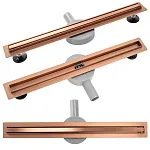 Душевой лоток с решеткой Rea Neo Slim Pro Matt Med 60 G0650 медный матовый
