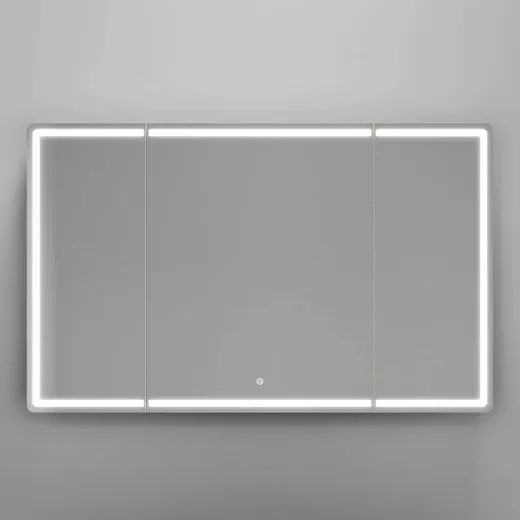 Зеркальный шкаф Sancos Mirror MI120EG, 120 см, с подсветкой, цвет дуб галифакс натуральный