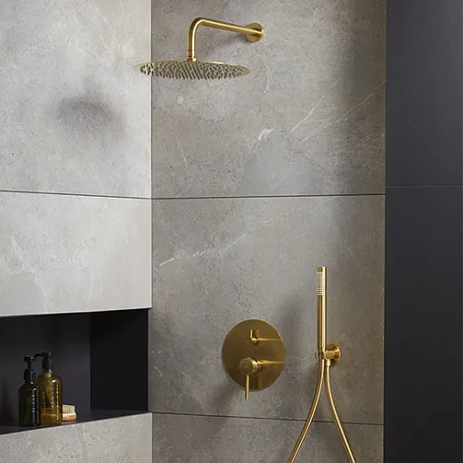 Душевая система скрытого монтажа Armatura Moza Gold 5039-501-31 золото