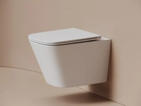 Подвесной унитаз Ceramicanova Союз (Union) безободковый, с сиденьем с микролифтом из дюропласта, смыв Торнадо, CN4009TMW