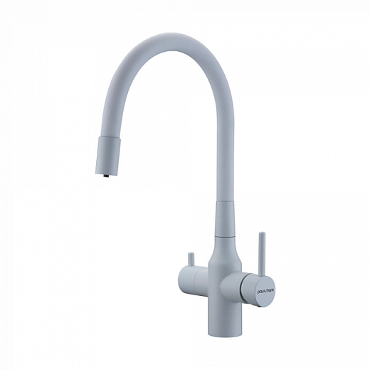 Смеситель PAULMARK SALIX Sa213419-431, (белый/белый матовый)