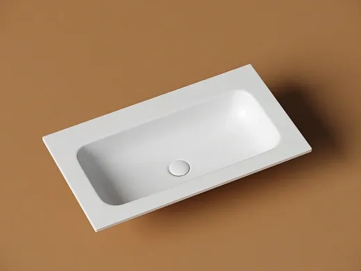 Умывальник накладной Ceramicanova Грация прямоугольный с отверстием под смеситель белый, CN7012MW