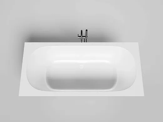 Ванна Salini Ornella Axis Kit 103512GF, 190 х 90 см, из искусственного камня S-Sense, цвет белый, покраска по RAL полностью