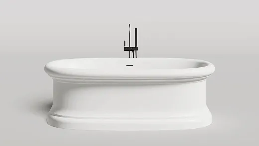 Ванна Salini Опера 1052101GF, 180 х 90 см, из искусственного камня С-Сенс/S-Sense, цвет белый глянцевый, покраска по RAL полностью