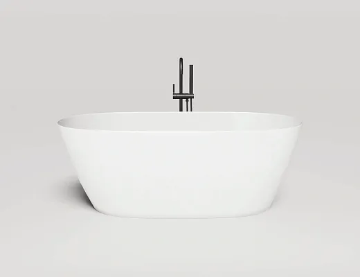 Ванна Salini Sofia Light 103611GF, 164 х 76 см, из искусственного камня S-Sense, цвет белый, покраска по RAL полностью