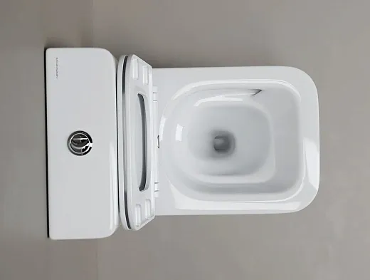 Напольный унитаз Ceramicanova Cubic CN1803T, безободковый, смыв Торнадо, сиденье микролифт, белый