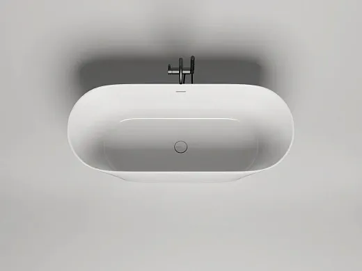 Ванна Salini Mona 102922MF, 169 х 72 см, из искусственного камня S-Stone, цвет белый матовый, покраска по RAL полностью