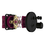 AQM8802MB AQUAme Встраиваемый термостат с регулировкой напора на 2 потр., черный матовый