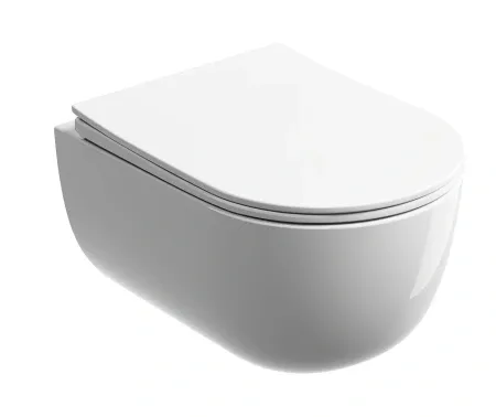 Подвесной унитаз Ceramicanova Modena Rimless, CN6063, безободковый, крышка-сиденье микролифт, белый, сантехфарфор
