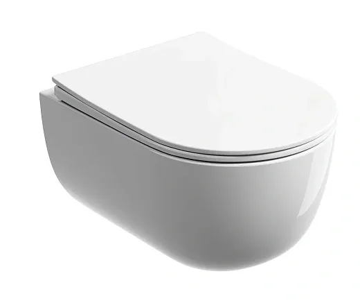 Подвесной унитаз Ceramicanova Modena Rimless, CN6063, безободковый, крышка-сиденье микролифт, белый, сантехфарфор
