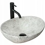 Умывальник Rea Sofia Light Stone 41x34,5 серый