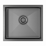 Кухонная мойка Paulmark Aller 44 Uni PM904444-GM вороненая сталь