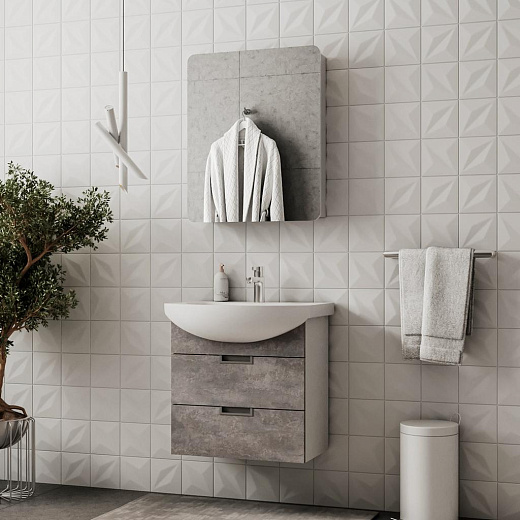 Тумба напольная Volna Vario Z 70.2Y под умывальник Балтика 70 бетон