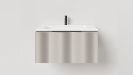 T600V1G Тумба под умывальник Salini TOUCH V 60 Grey вертикальная фрезеровка
