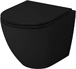 Унитаз подвесной Grossman GR-4455BMS 49x36 сиденье Duroplast с микролифтом, черный матовый Унитаз подвесной Grossman GR-4455BMS 49x36 сиденье Duroplast с микролифтом, черный матовый